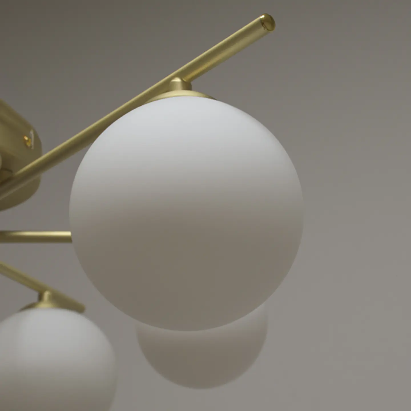 Candeeiro de tecto ANALU 6xG9 Alt.17xD.60cm dourado/branco 3