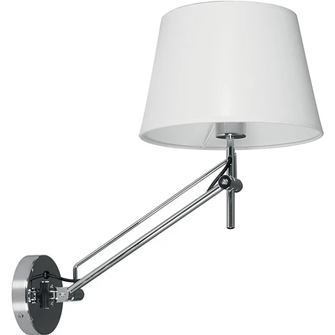 Aplique CAPRICE 1xE27 C.26xL.48xAlt.Reg.cm branco/cromado