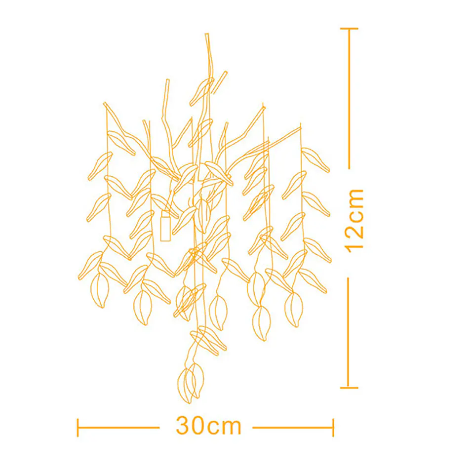 Aplique SAPPORO 3xG9 C.30xL.25xAlt.45cm c com cristais transparentes e armação dourada 3