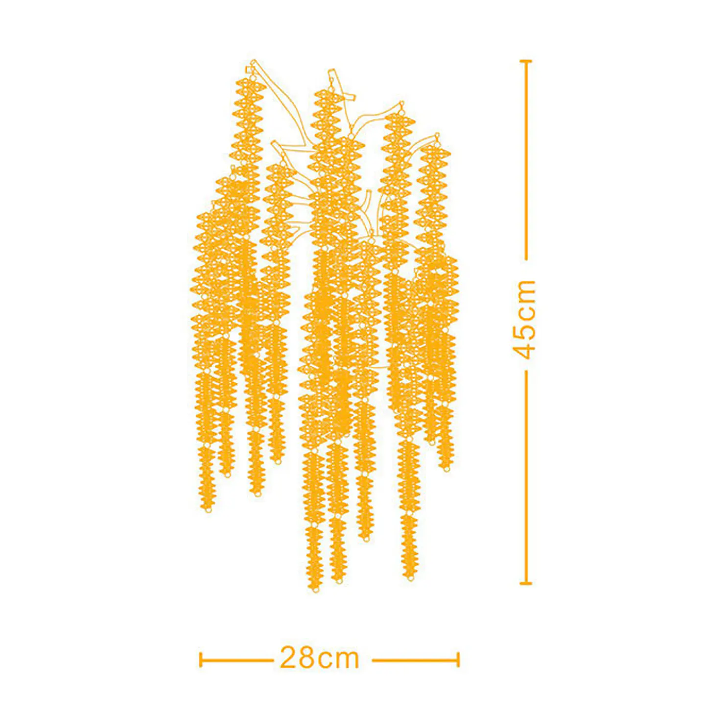 Aplique CHAMONIX 3xG9 C.28xL.30xAlt.45cm com cristais transparentes e armação dourada 3
