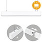 Barra suspensa LINEX B2 120cm 1x40W LED+1x16W LED 3200lm 4000K 110° C.118xL.4xAlt.Reg.cm branco - Thumbnail 1
