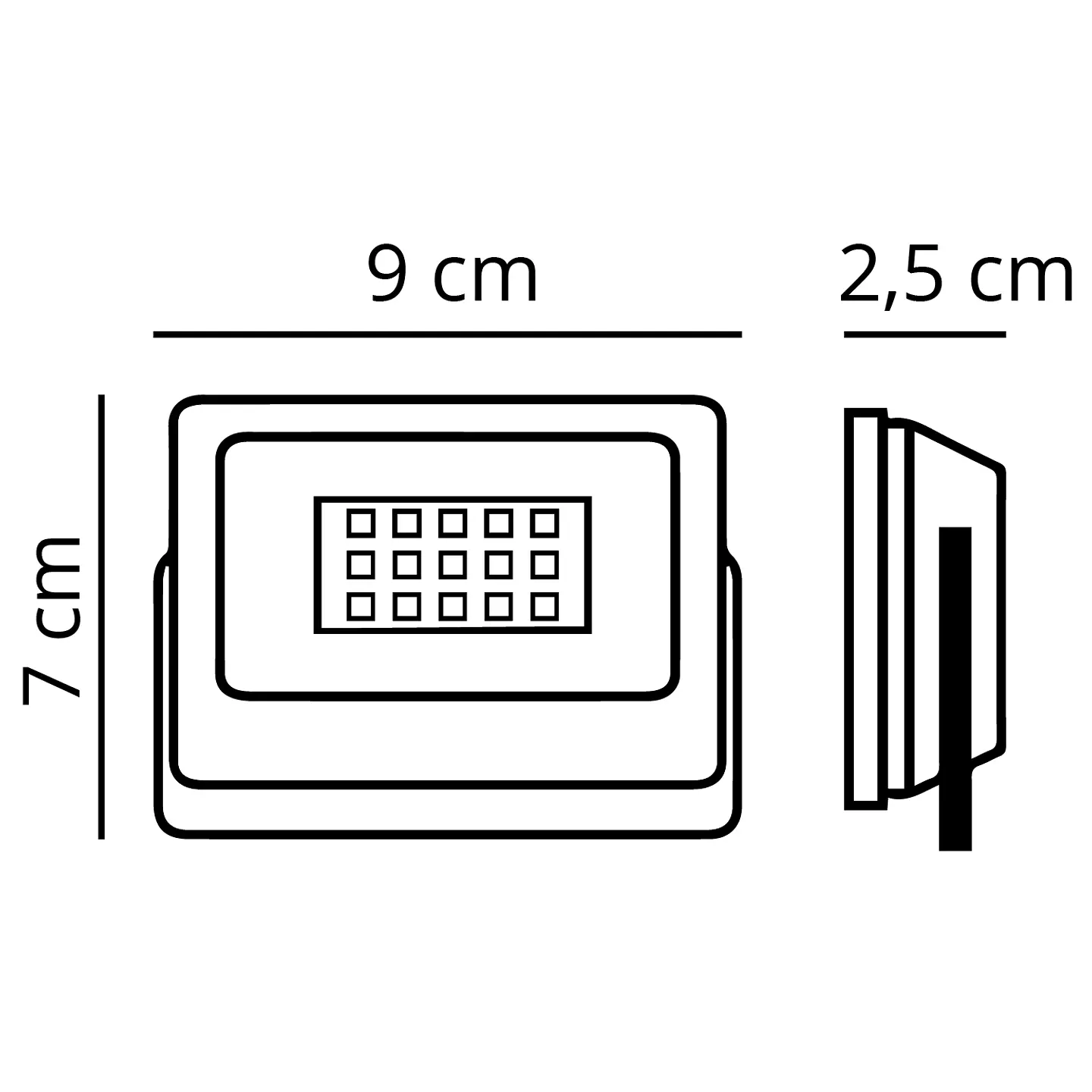 Projector X2 ECOVISION PRISMA IP65 1x10W LED 800lm 6400K 120°C.9xL.7xAlt.2,5cm branco 2