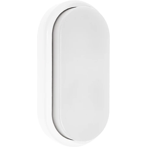 Aplique SURF ECOVISION oval IP65 1x18W LED 1200lm 6400K 120°C.10xL.5xA.20cm policarbonato branco