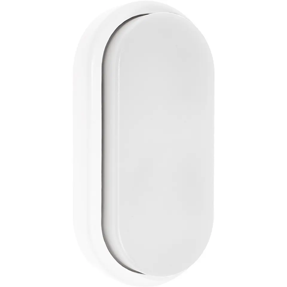 Aplique SURF ECOVISION oval IP65 1x18W LED 1200lm 6400K 120°C.10xL.5xA.20cm policarbonato branco 1