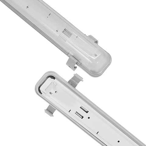 Armadura estanque LINESTRA IP65 1xG13 T8 LED 150cm C.157xL.6,5xAlt.7cm cinzento