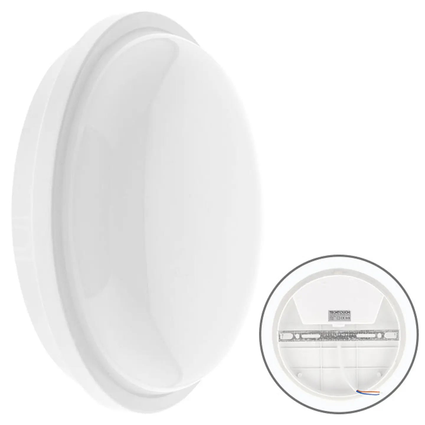 Aplique SURF ECOVISION redondo IP65 1x20W LED 1440lm 6400K 120°Alt.7,3xD.21,8cm branco 1
