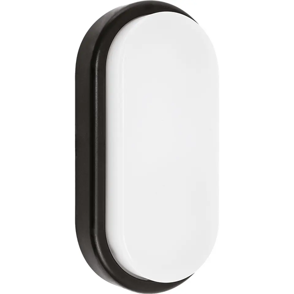 Aplique SURF ECOVISION oval IP65 1x12W LED 960lm 6400K 120°C.10xL.5xA.20cm policarbonato (PC) preto 1