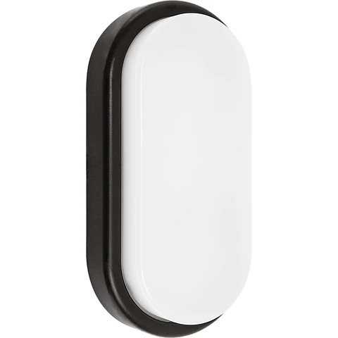 Aplique SURF ECOVISION oval IP65 1x18W LED 1200lm 6400K 120°C.10xL.5xA.20cm policarbonato (PC) preto