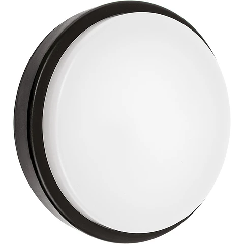 Aplique SURF ECOVISION redondo IP65 1x20W LED 1440lm 6400K 120°Alt.5,4xD.21cm policarbonato preto
