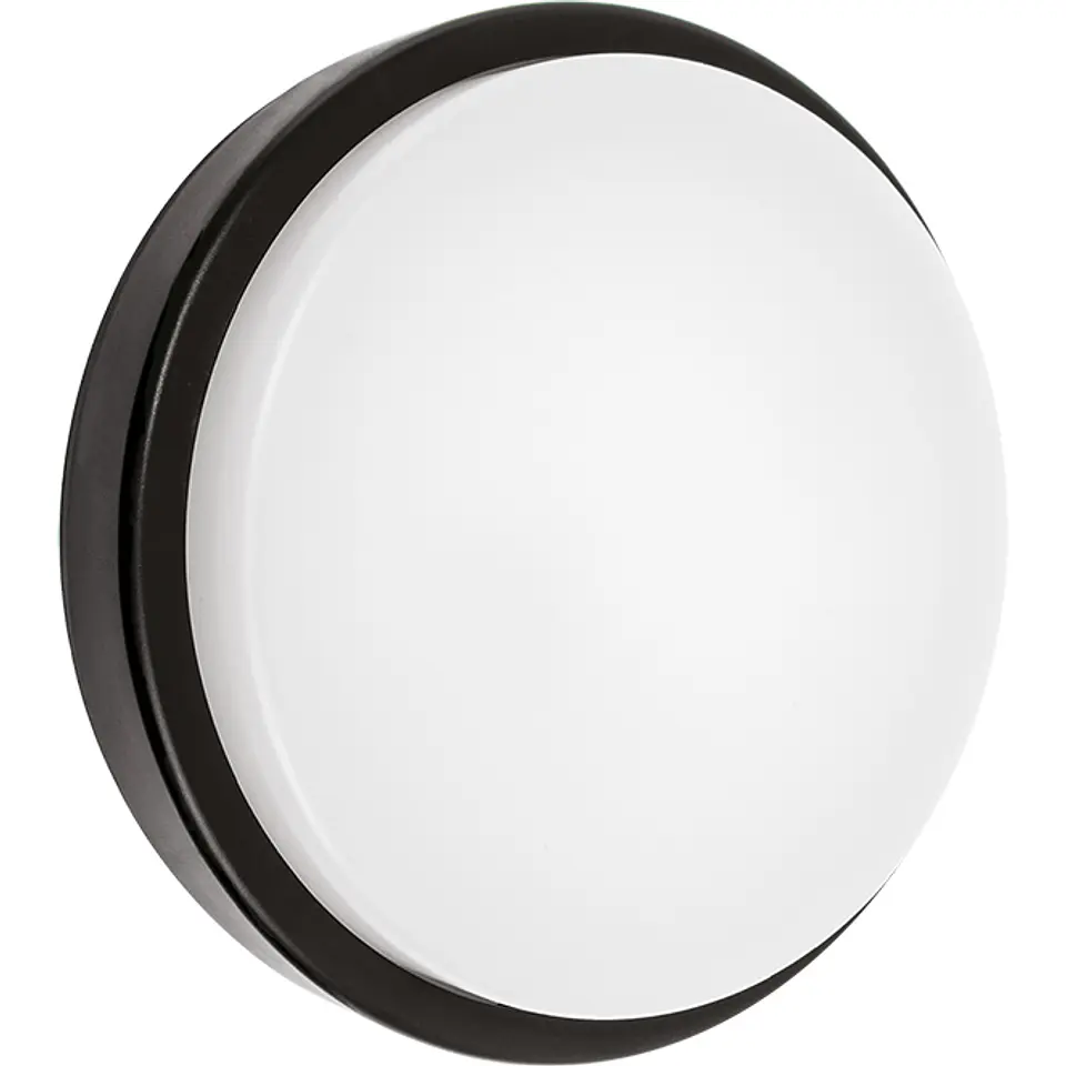Aplique SURF ECOVISION redondo IP65 1x20W LED 1440lm 6400K 120°Alt.5,4xD.21cm policarbonato preto 1