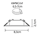 Aro de encastrar INTAKE redondo rotativo com terra Alt.2,1xD.8,3cm - Thumbnail 2