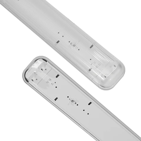 Armadura estanque LINESTRA lig.dupla IP65 2xG13 T8 LED 150cm C.157xL.10,2xAlt.7cm cinzento