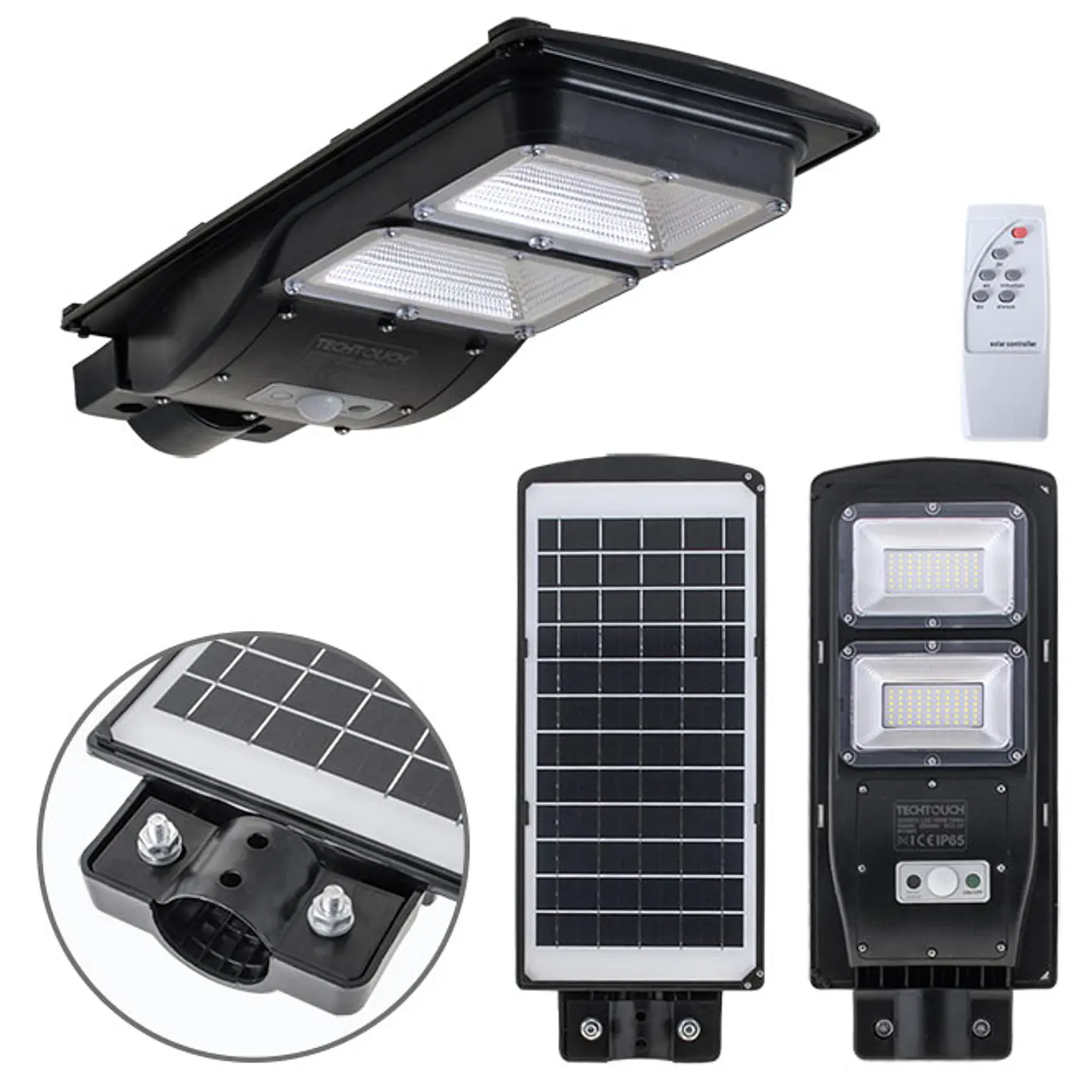 Aplique solar Solar Street Light com sensor IP65 1x100W LED 750lm 6400K C.19xL.47xAlt.5,5cm 1