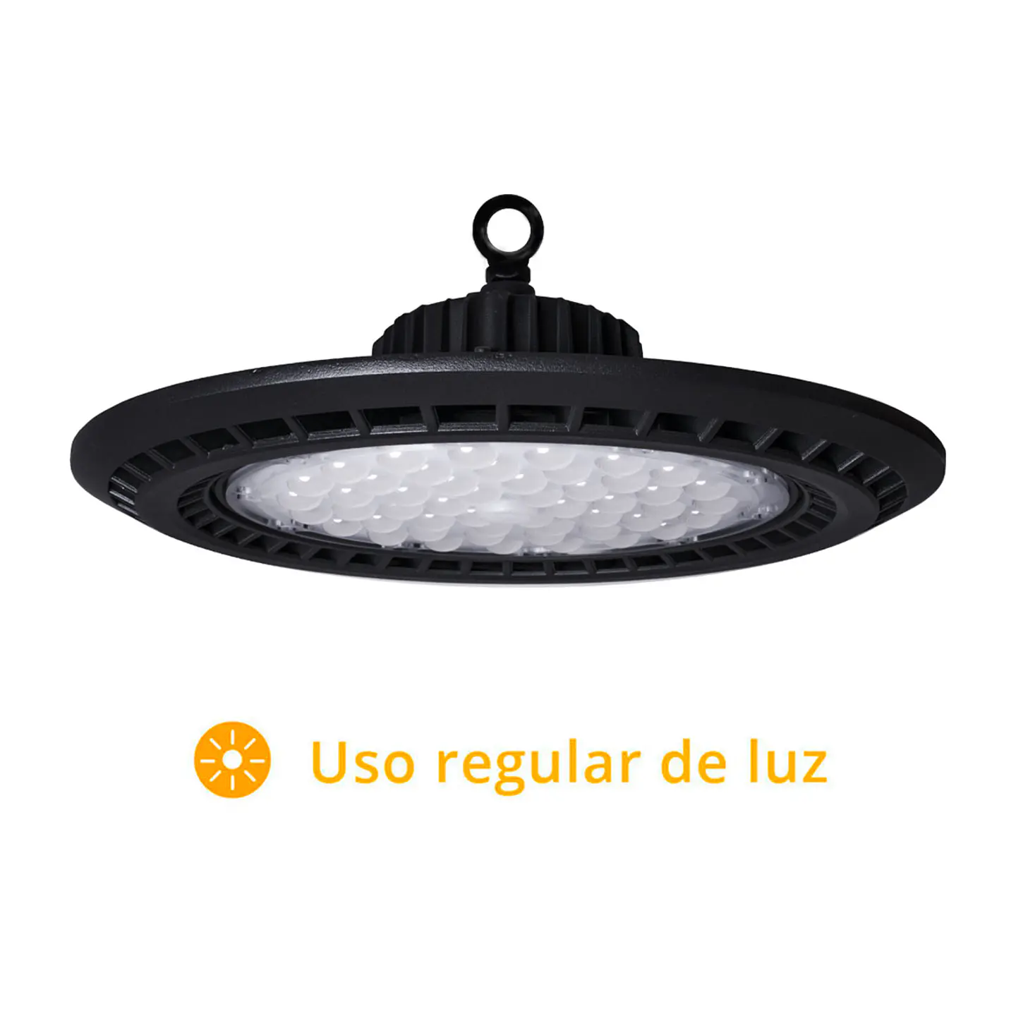 Campânula SUPERVISION IP65 1x200W LED 20000lm 6400K 90° Alt.18xD.39cm preto 2