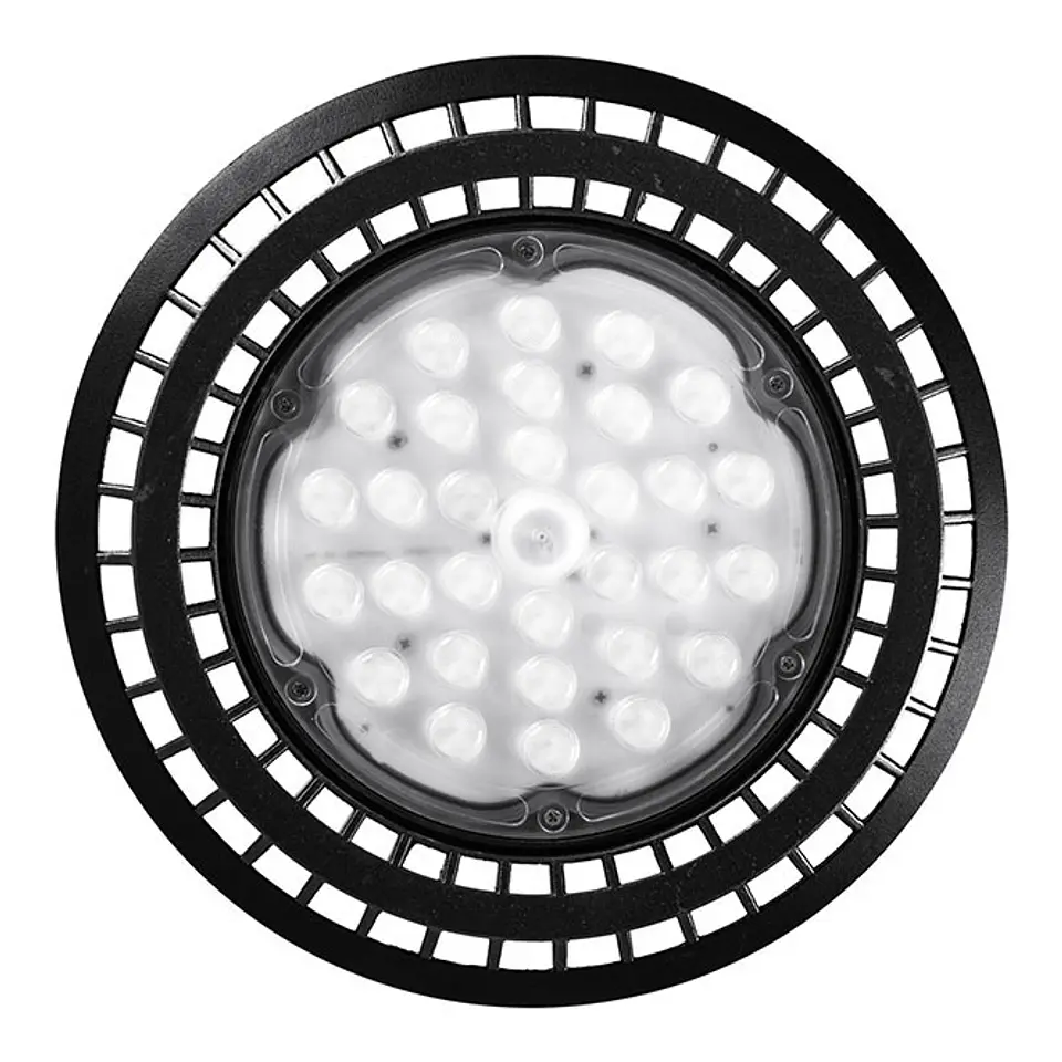 Campânula MEGAVISION IP65 1x250W LED 25000lm 6400K 90° Alt.22xD.39cm preto 2