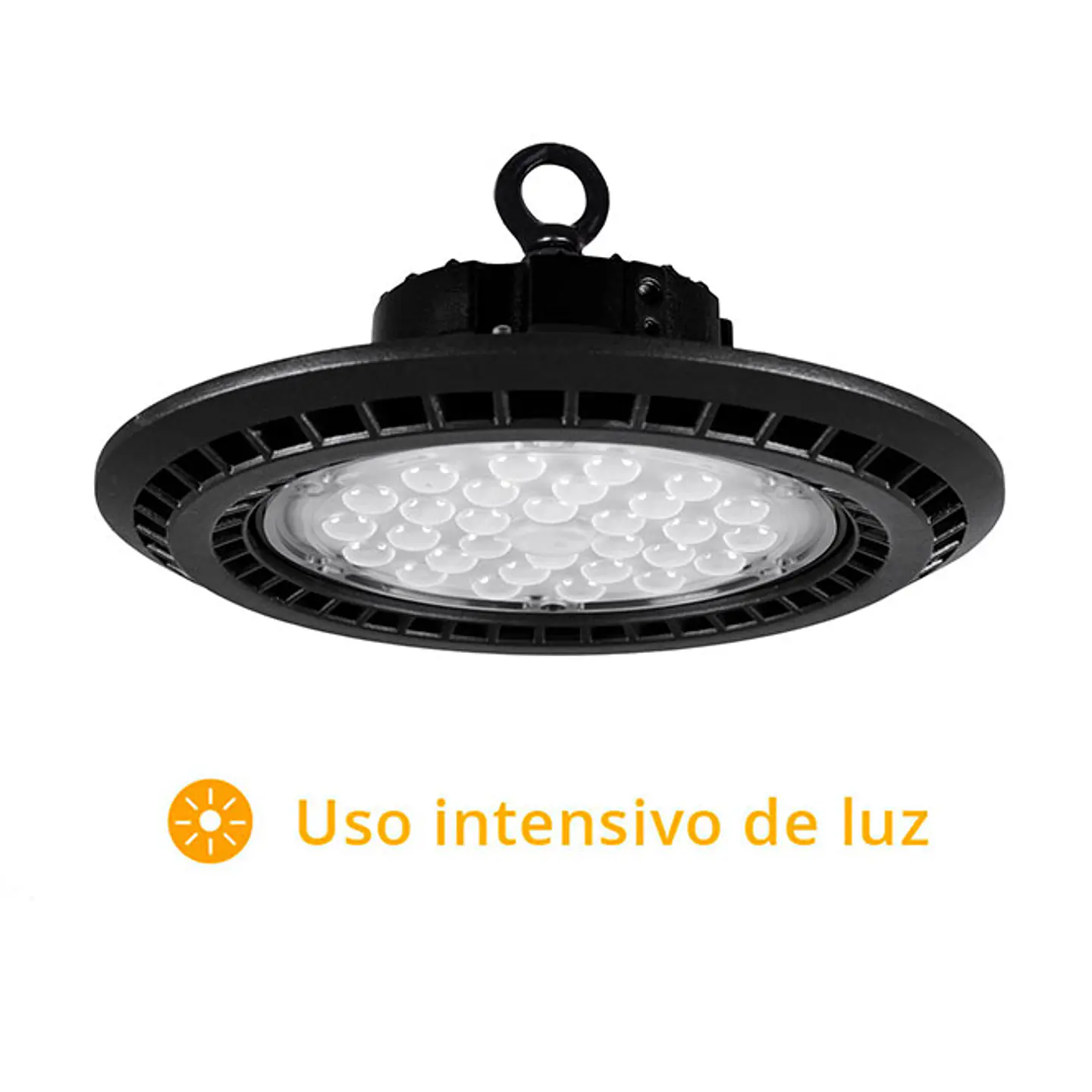 Campânula MEGAVISION IP65 1x250W LED 25000lm 6400K 90° Alt.22xD.39cm preto 3