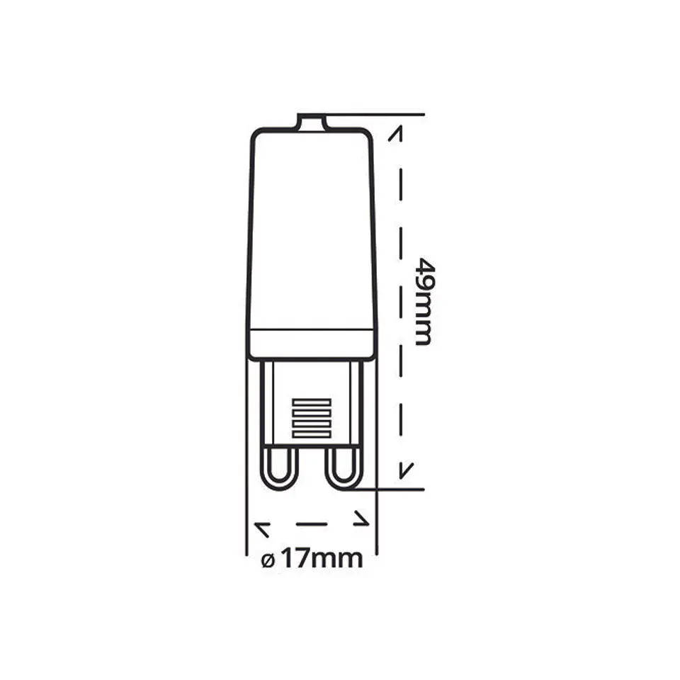 Lâmpada G9 NL LED Regulável 2.5W 3000K 220lm 360° 2