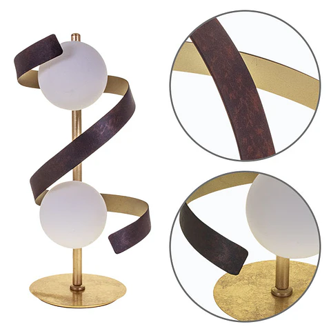 Candeeiro de mesa INARA 2xG9 Alt.42xD.22cm dourado