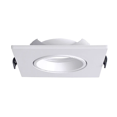 Aro de encastrar INTECA PC quadrado C.9xL.9xAlt.2,5cm policarbonato (PC) branco