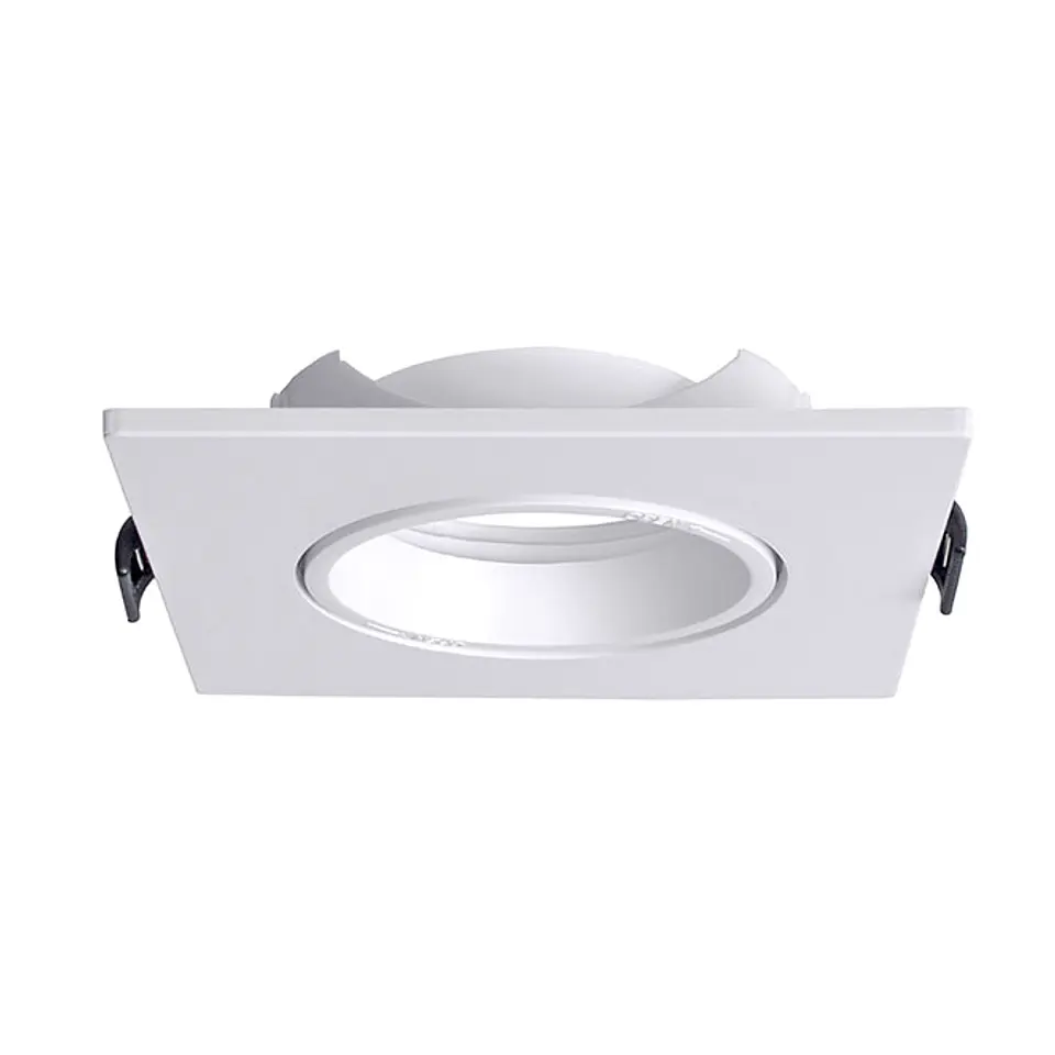 Aro de encastrar INTECA PC quadrado C.9xL.9xAlt.2,5cm policarbonato (PC) branco 1
