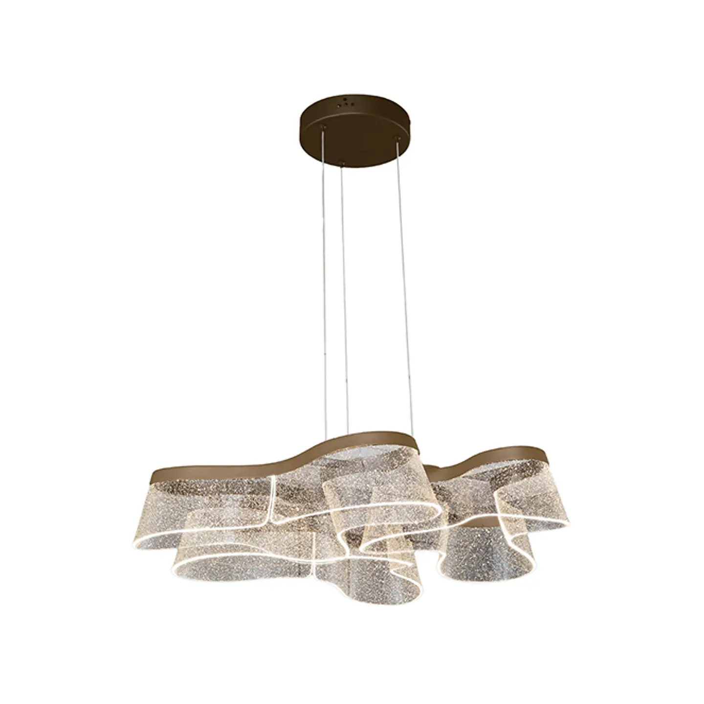 Suspensão LED CAMILLE CCT 50W 2000lm 2700K/4000K/6000K D.78cm Dourado 1