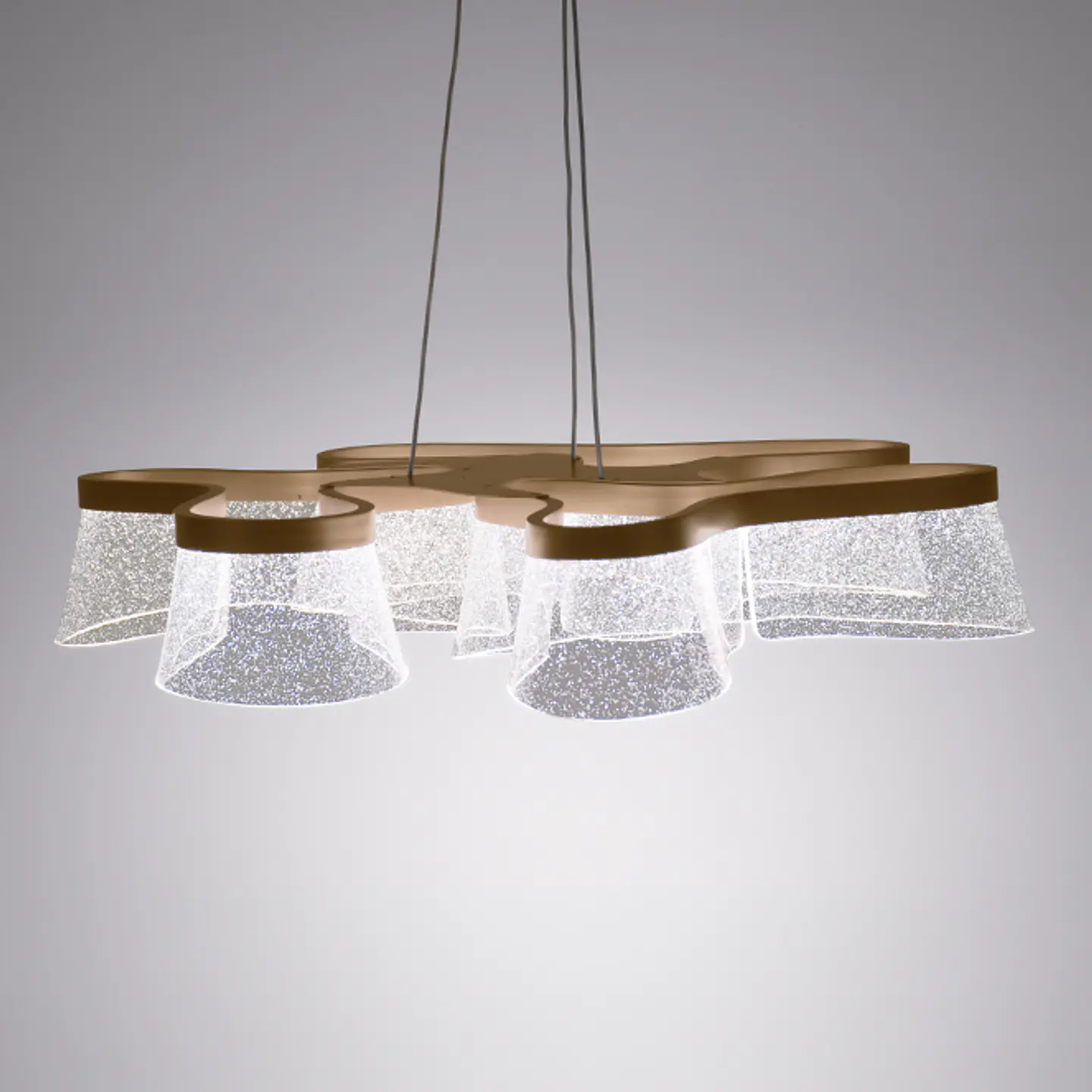 Suspensão LED CAMILLE CCT 50W 2000lm 2700K/4000K/6000K D.78cm Dourado 2