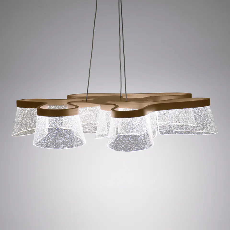 Suspensão LED CAMILLE CCT 50W 2000lm 2700K/4000K/6000K D.78cm Dourado 2