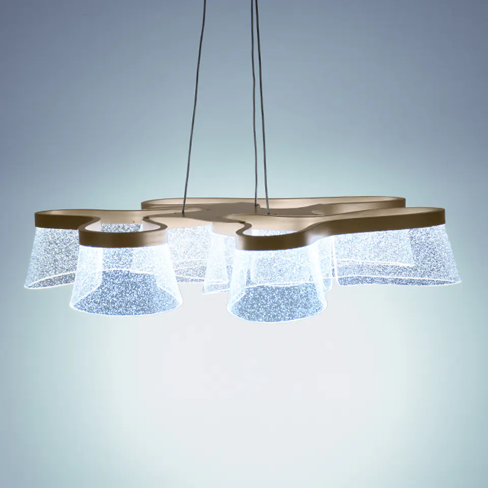 Suspensão LED CAMILLE CCT 50W 2000lm 2700K/4000K/6000K D.78cm Dourado 3