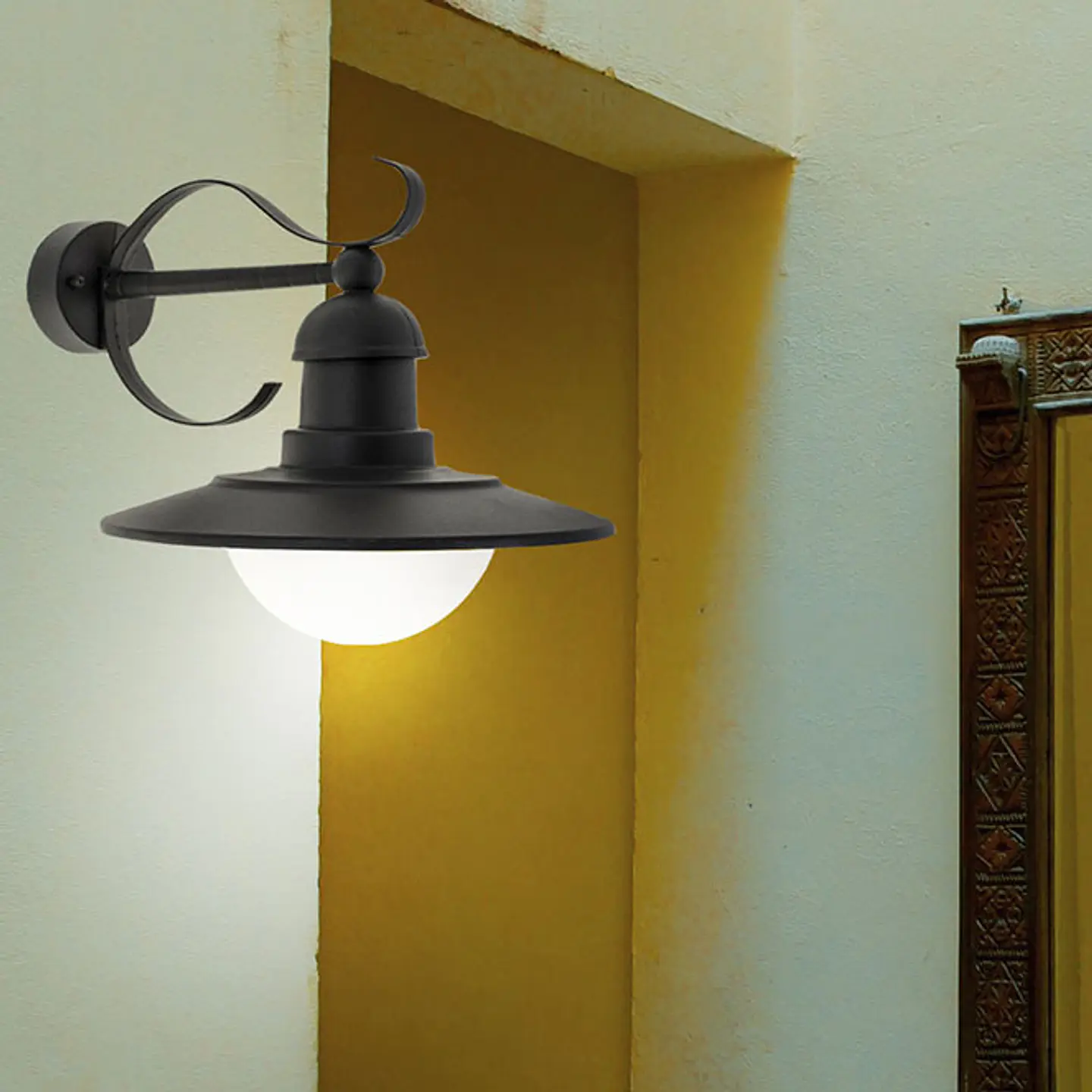 Aplique TORVA IP44 1xE27 C.30xL.37xAlt.30cm antracite 2