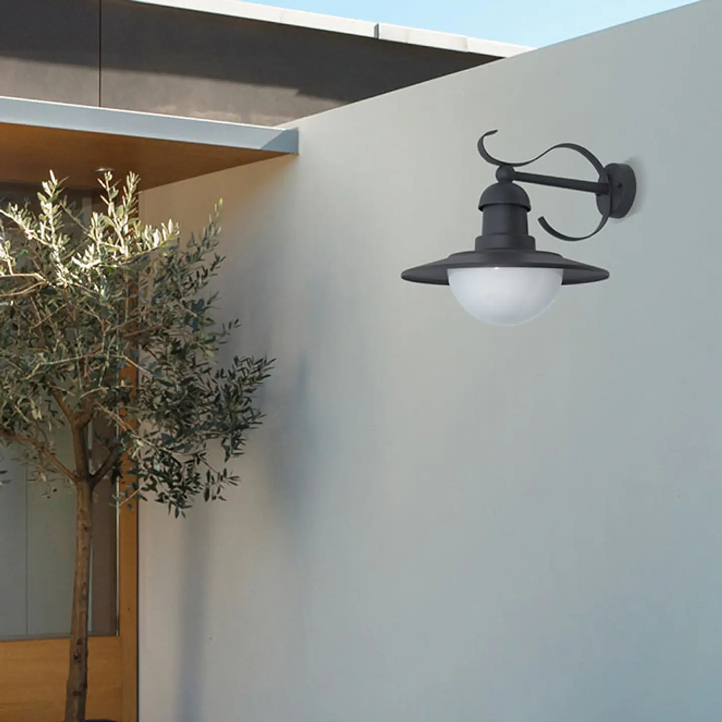 Aplique TORVA IP44 1xE27 C.30xL.37xAlt.30cm antracite 3