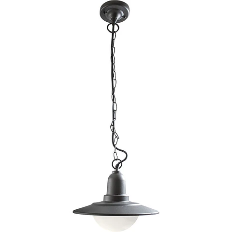 Suspensão TORVA IP44 1xE27 Alt.Reg.xD.30cm antracite