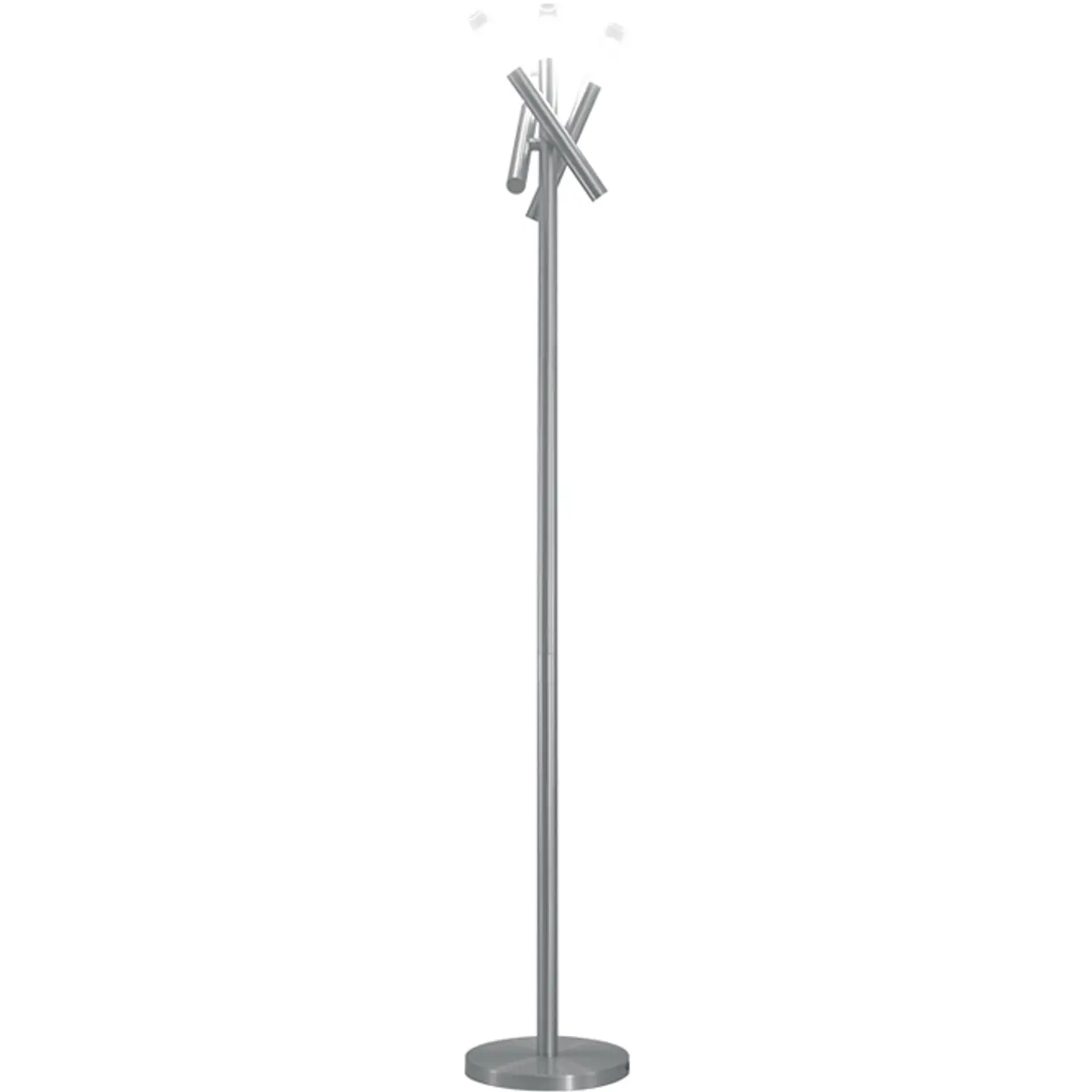 Candeeiro de pé DINA redondo 4xG9 Alt.173xD.25cm níquel 1