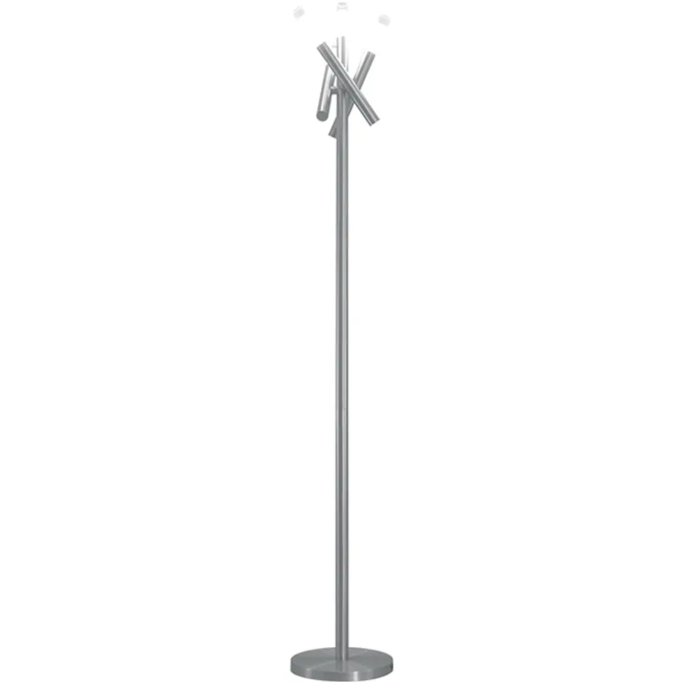 Candeeiro de pé DINA redondo 4xG9 Alt.173xD.25cm níquel 1