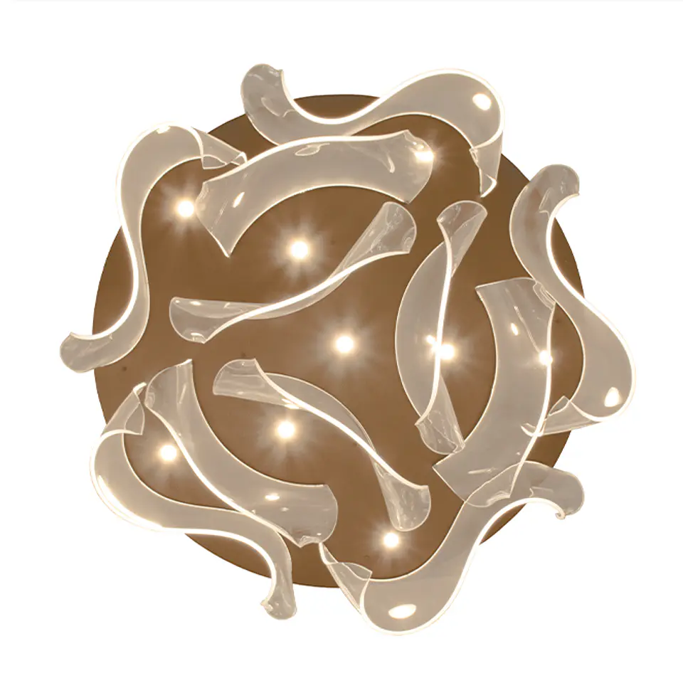 Plafond CLAIRE CCT LED 150W 6750lm 2700K/4000K/6000K D.150cm Dourado 2