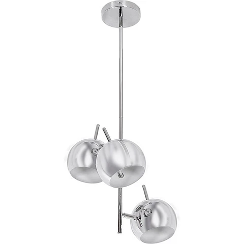 Suspensão ADALGISA 3xE27 Alt.82xD.40cm cromado