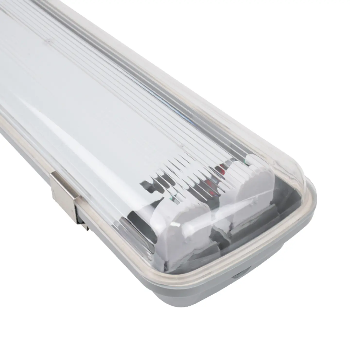 Armadura estanque LINESTA TypeC IP65 2xG13 T8 LED 150cm C.157xL.9,7xAlt.5,7cm cinzento 1
