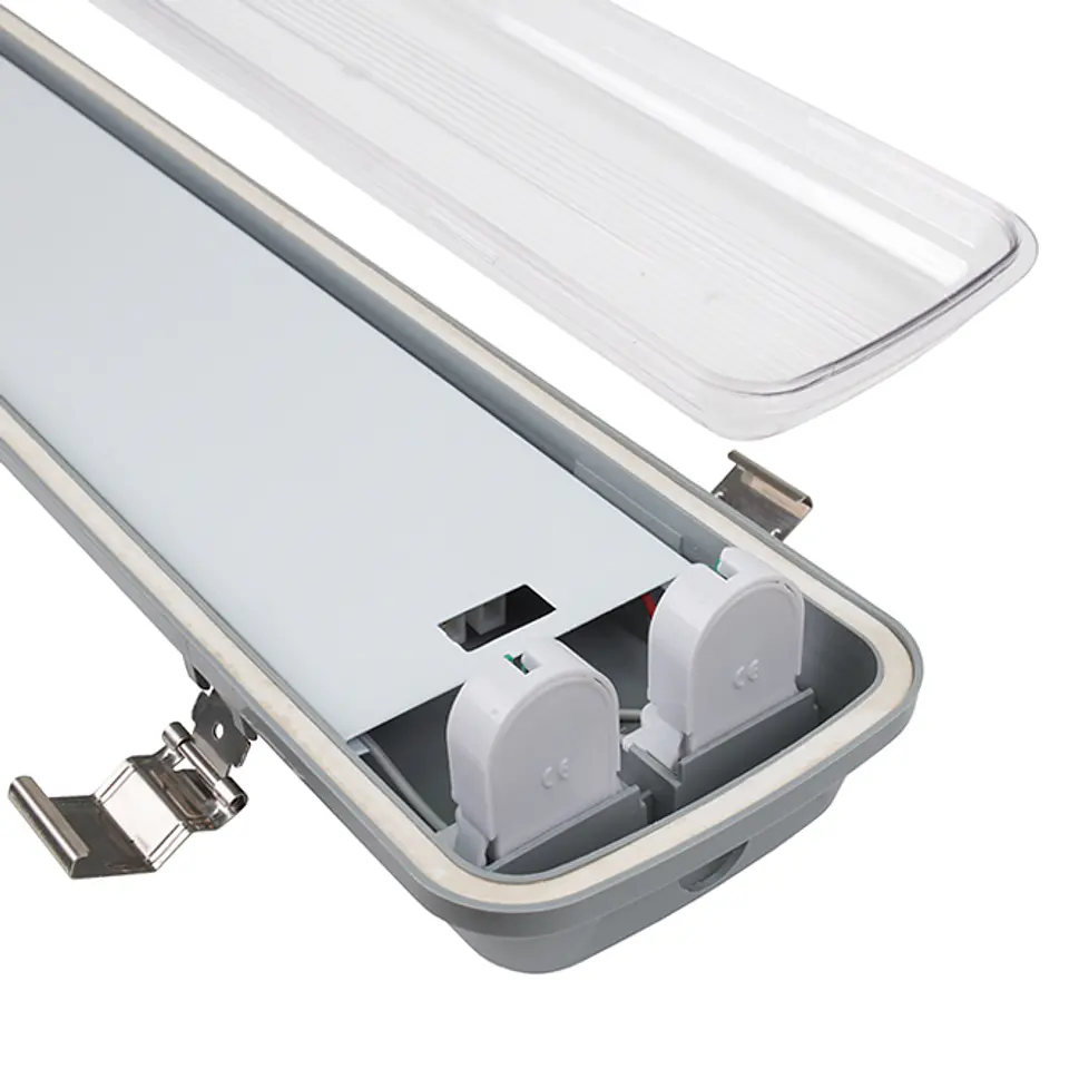 Armadura estanque LINESTA TypeC IP65 2xG13 T8 LED 150cm C.157xL.9,7xAlt.5,7cm cinzento 3