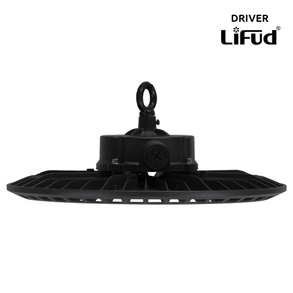 Campânula MEGAVISION IP65 150W/120W/90W LED 150lm/W 6500K 90° Alt.11xD.36cm preto 2