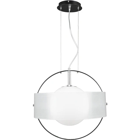 Suspensão ORB 1xE27 Alt.Reg.xD.47cm branco