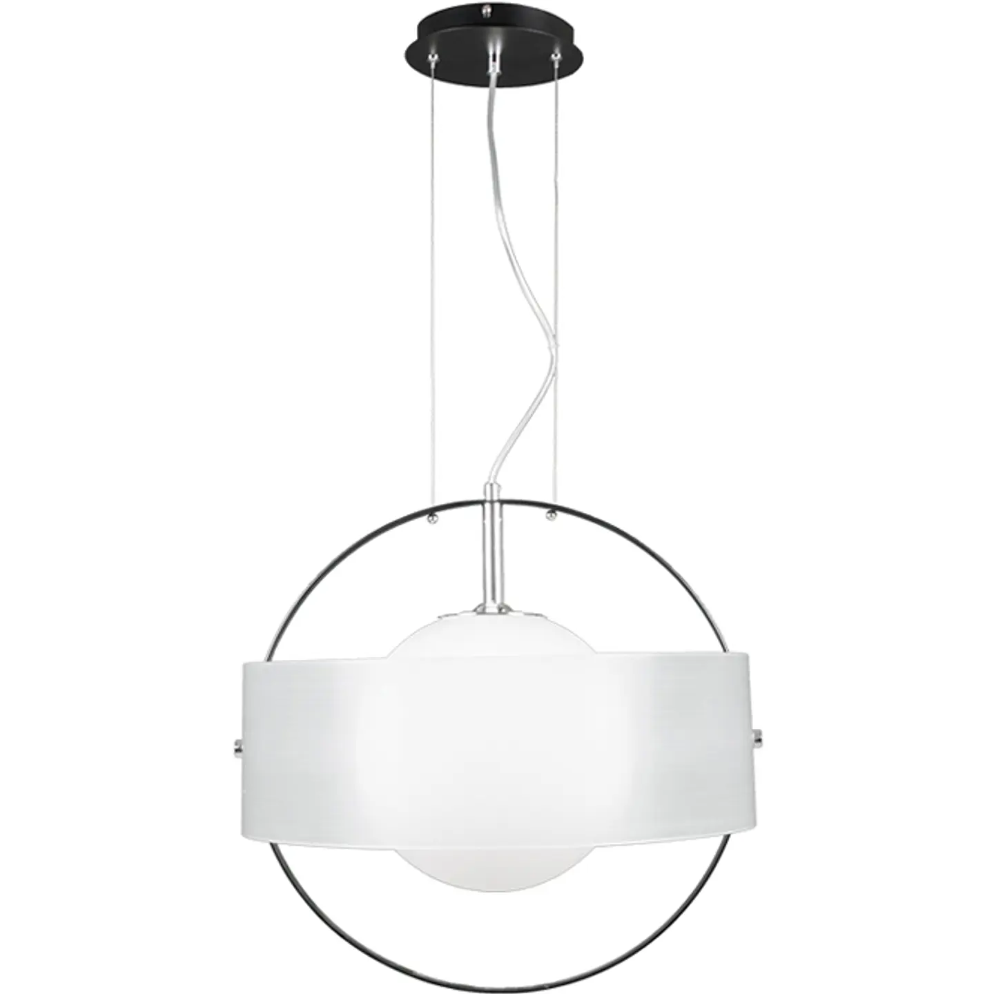 Suspensão ORB 1xE27 Alt.Reg.xD.47cm branco 1