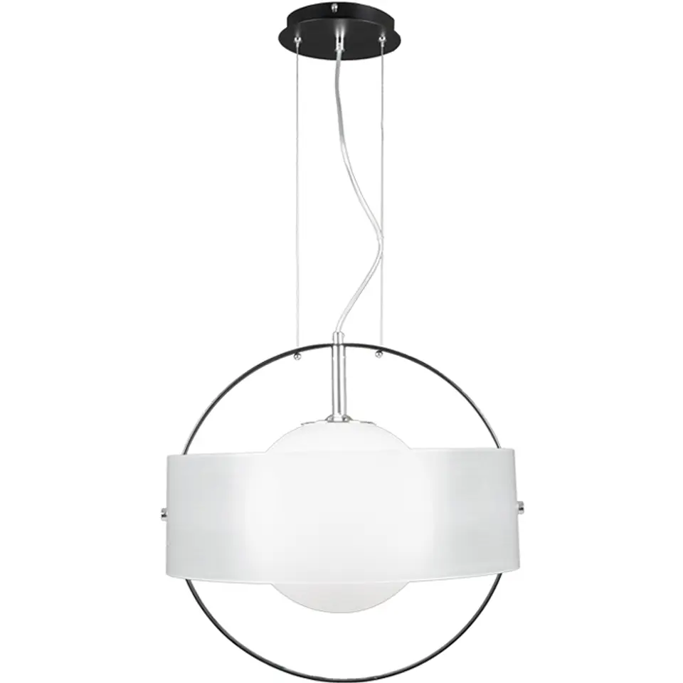 Suspensão ORB 1xE27 Alt.Reg.xD.47cm branco 1