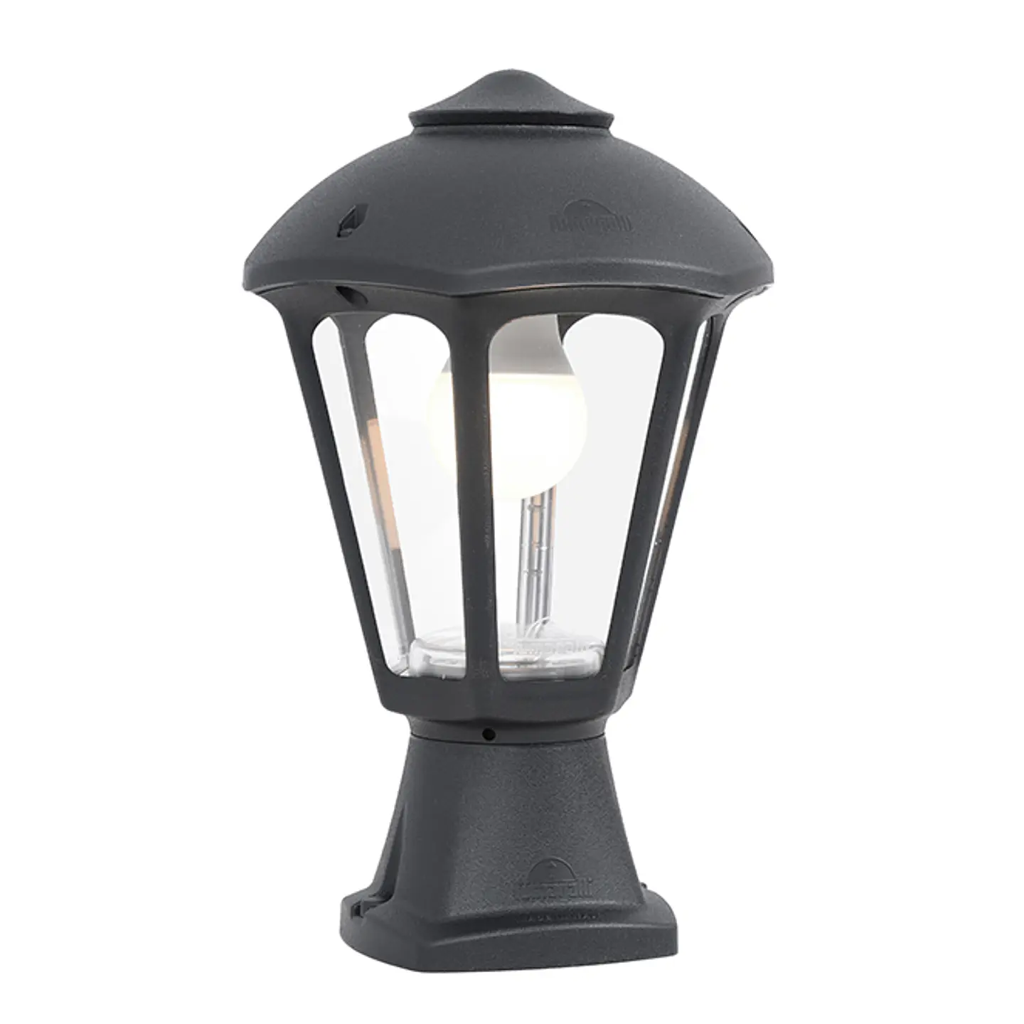 Pilar GIAMPY 1xE27 IP55 C.21xL.21xAlt.33cm resina 1