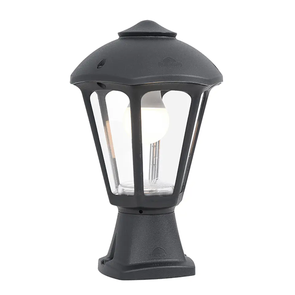 Pilar GIAMPY 1xE27 IP55 C.21xL.21xAlt.33cm resina 1