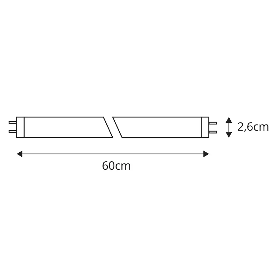 Lâmpada G13 T8 Tubular VALUE ESSENTIAL LED 60cm 10W 3000K 800lm 3