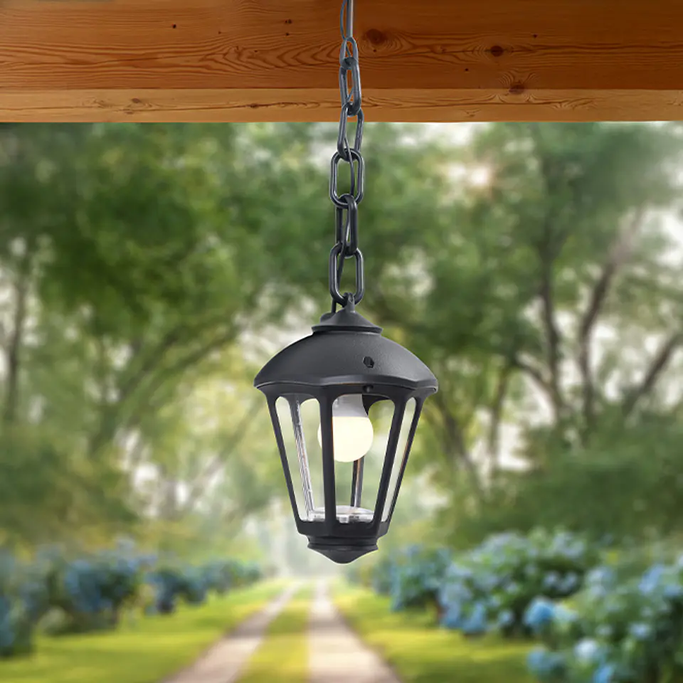 Suspensão GIAMPY 1xE27 IP55 C.21xL.21xAlt.75cm resina 2