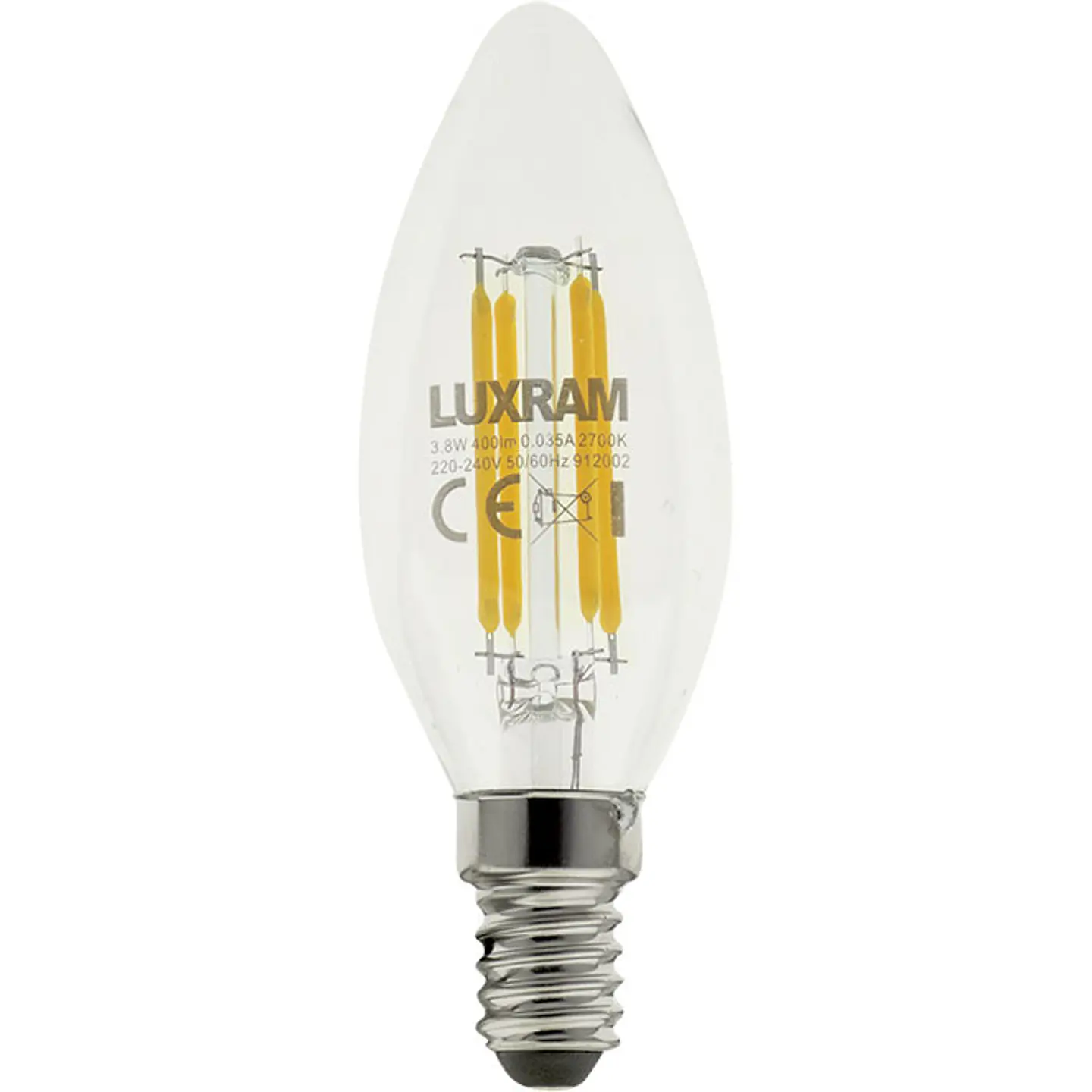 Lâmpada E14 (fino) Vela VALUE CLASSIC LED 3.8W 2700K 400lm 1