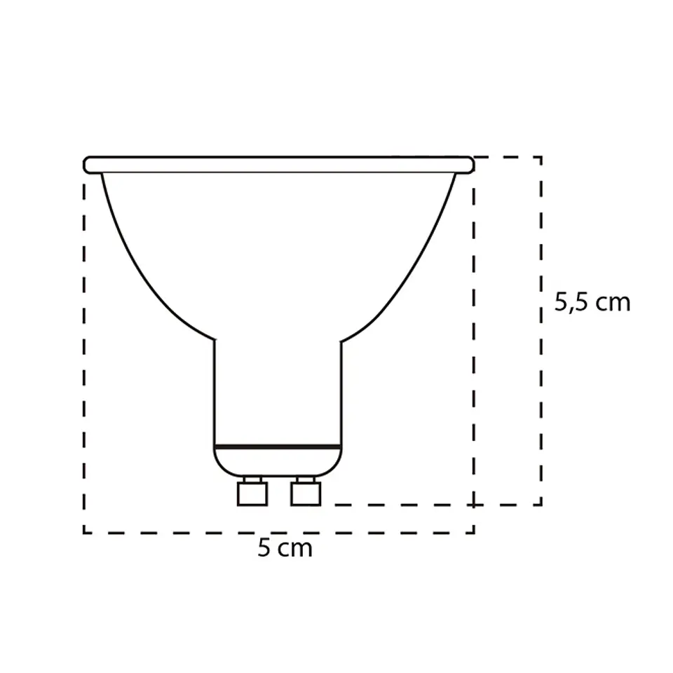 Lâmpada GU10 VALUE LED 8W 3000K 800lm 160cd 100° Fosca 2