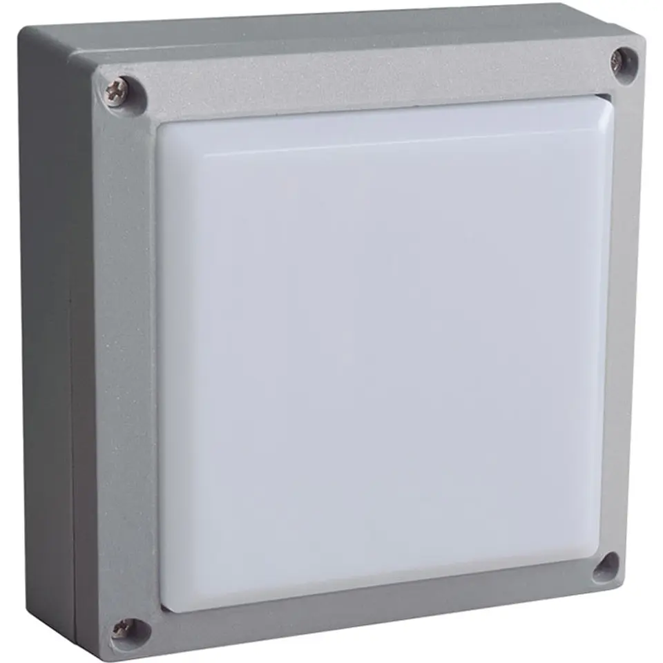 Aplique TENNESSEE IP546W LED 4000K C.14,5xL.6,5xAlt.14,5cm alumínio + PC cinzento 1