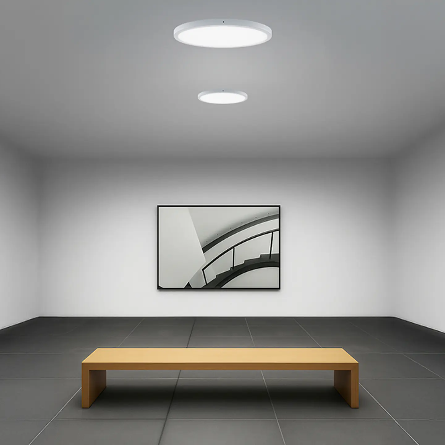 Painel de superficie ERASMUS redondo 24W LED CCT 3000/4000/6500K Alt.2,4xD.30cm branco 2