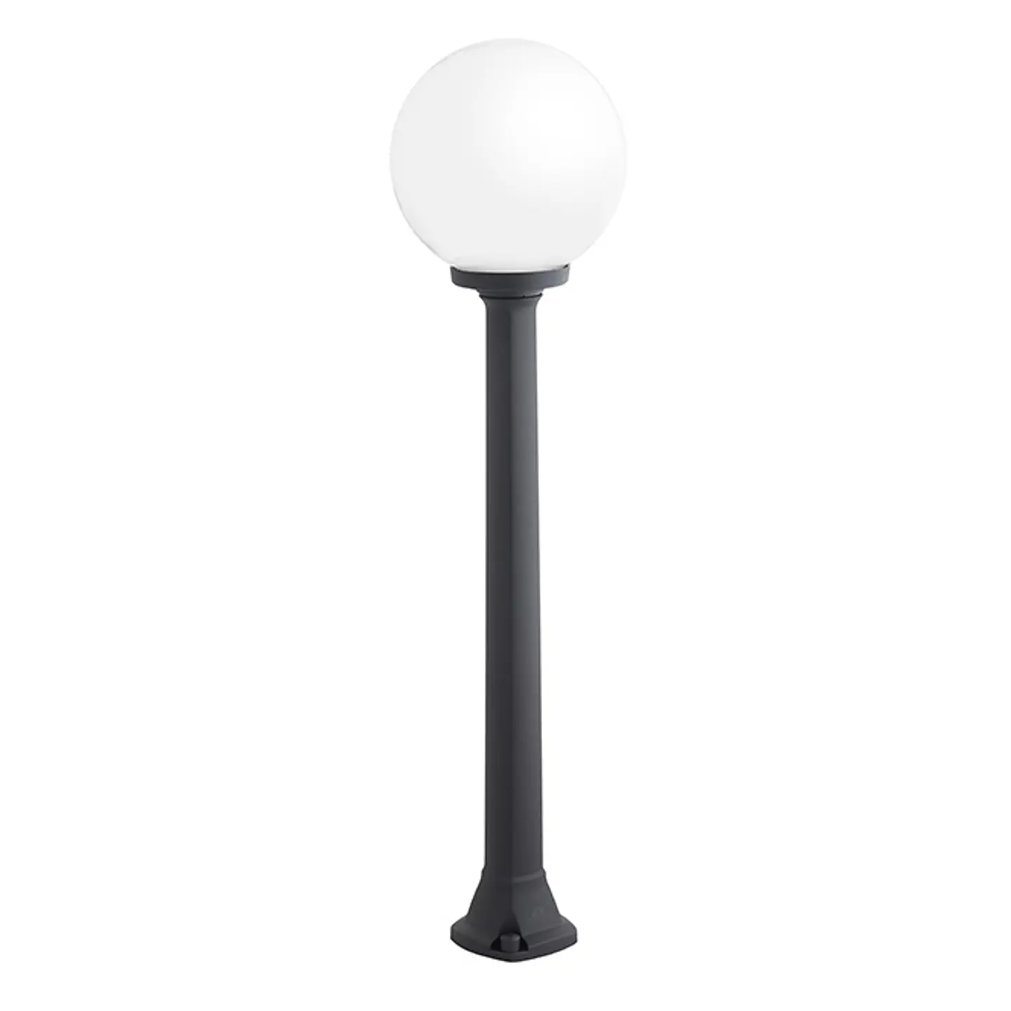 Pilar GLOBE 1xE27 8,5W botão CCT (3cores) IP55 Alt.100xD.25cm resina preta 1